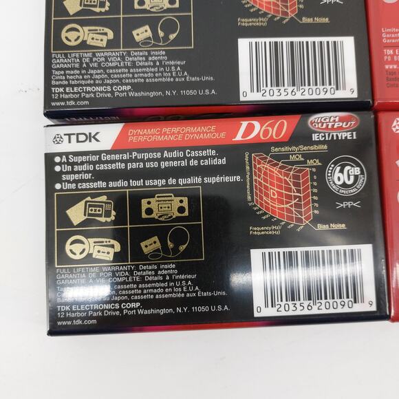 TDK Blank Cassettes D60 D90 Sealed Music Recording Lot of 10 - Picture 6 of 7